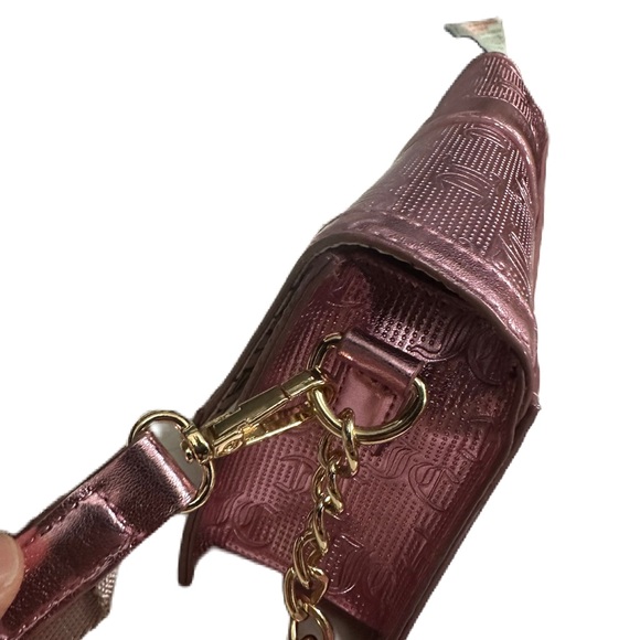 Juicy Couture Fashionista Shoulder Bag Crossbody Metalic Blush - Picture 6 of 13